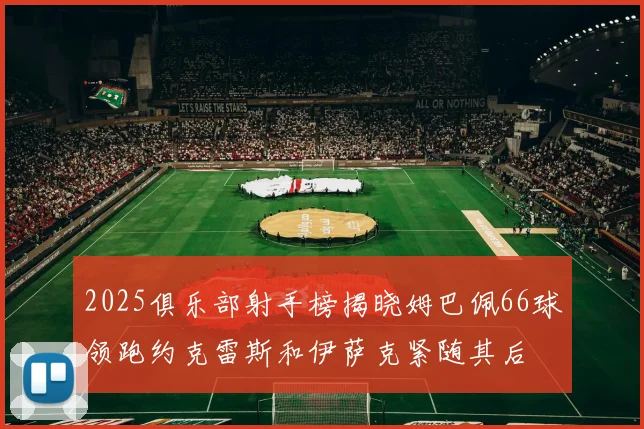 2025俱乐部射手榜揭晓姆巴佩66球领跑约克雷斯和伊萨克紧随其后